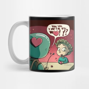 Love in a different galaxy - but the heart is universal. Mug